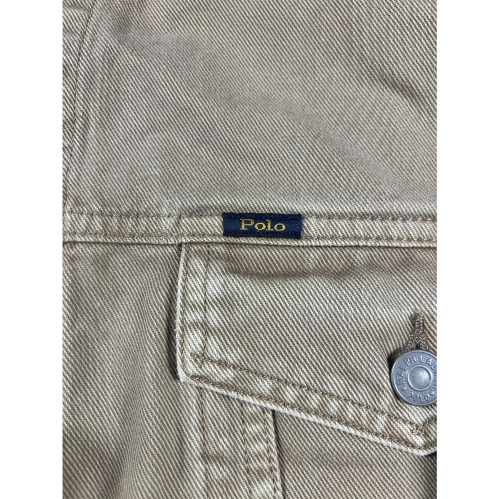 NWT Polo Ralph Lauren Mens Khaki Twill Trucker Jacket 2XB NEW 71190928002 - Picture 7 of 8